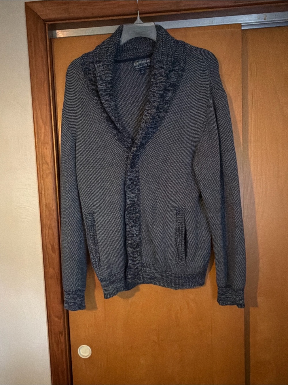 American Rag Men’s Shawl Collar Cardigan - Dark Gray